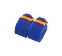 CutiePlusU Femmes cuisse haute Fuzzy Chaussettes Coral Fleece au-dessus du genou haut Slipper Chaussette - Bleu Foncé Rayé 1 Paire