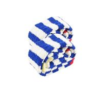 CutiePlusU Femmes cuisse haute Fuzzy Chaussettes Coral Fleece au-dessus du genou haut Slipper Chaussette - Bleu-blanc Rayé 1 Paire