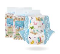 CutiePlusU Lot de 20 couches d'incontinence pour adulte avec languettes, absorption nocturne - J'aime l'été (taille L 94 à 119,4 cm)
