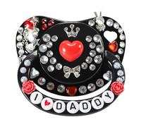 CutiePlusU Sucettes de taille adulte grande bouclier tétine en silicone pour adultes DIY Fait main - J’aime papa
