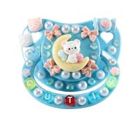 CutiePlusU Tétine adulte Big Shield DIY faite à la main pour adulte - Ours en lune bleue