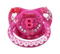 CutiePlusU Tétine Sized pour adulte-Big Shield DIY Handmade - Aime-moi Rose foncé