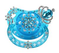 CutiePlusU Tétine Taille Adulte - Modèle Cristal DIY Artisanal-Bébé Neige Bleue