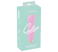 Cuties Mini Rose - vibromasseur rechargeable ondulé - silicone rose