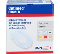 Cutimed Siltec B Pansement en mousse 7x10 cm ovale 12 pcs