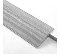 CUTIS Barre de Seuil Rattrapage de Niveau 2 m × 7 cm×Hauteur（15 mm à 17 mm）Seuil de Porte Rattrapage Niveau Barre de Seuil Multiniveau en PVC Pour Seuils de Porte Pour Sols (Grain de bois gris)