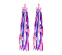 CutitiUU 1 paire de franges de guidon pour vélo d'enfant | Bandes de guidon pour vélo d'enfant, scooter, rubans décoratifs papillon, étoile, serpentins à franges