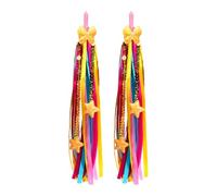 CutitiUU 1 paire de franges de guidon pour vélo d'enfant | Bandes de guidon pour vélo d'enfant, scooter, rubans décoratifs papillon, étoile, serpentins à franges