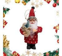 CutitiUU 19 CM Figurine de Père Noël,Figurine Traditionnelle de Luxe Père Noël Debout,Debout de Père Noël Rouge Traditionnelle Décoration de Noël Poupée,Figurine Festive en Peluche (B)