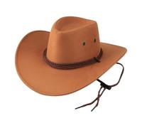 CutitiUU Chapeaux Cowboy Style Western pour Hommes,Déguisement Cowboy Chapeau de Cowboy,Cosplay Vintage Décoration,Costume de Cowgirl,Chapeaux Western,Chapeau de Soleil (Poil de bœuf Jaune)
