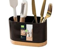 Cutlery Drainer Stand, Chopstick Storage Holder, Kitchen Organizer with Two Compartments, Utensil Fixture with Compact Utility, 5.90*2.24*3.93in Household Accessory, Compact Utility for Home Cafe