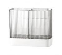 Cutlery Holder Drain Rack 16cm Ventilated Tray(White) | Holds 10 utensils, ventilated bottom tray, prevents water pooling, keeps tools dry and hygienic