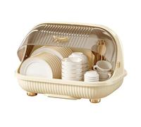 Cutlery Storage Box - Transparent Top Dust Prevention, Covered Drip Tray organizer,Portable Handle Basin | Clear Protective Shell, Small Apartment Caravan Pantry Dishwashing Station Tableware Drainer