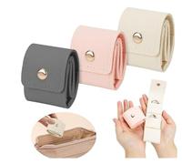 Cutogain Mini sac à bijoux de voyage, 3 rouleaux de bijoux de voyage avec boucle, sac à bijoux pliable, petit étui de rangement portable pour bijoux, mini pochettes de rangement pour bagues, boucles