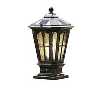CUTPOIY Colonne extérieure pour clôture, terrasse, pilier, lampe solaire d'extérieur IP65, étanche IP65, phares, pilier extérieur, villa, jardin, lampe pilier pour portail, paysage, borne, rue, lante