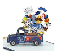 CUTPOPUP Best Dad Car, Carte fete des peres, Carte pop-up pour la fête des pères, fête des pères, anniversaire, carte de vœux 3D (meilleure voiture de papa)