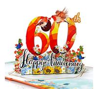 CUTPOPUP - Carte d'anniversaire pop-up 3D, pour mariage, 60e anniversaire de mariage (couple de pigeons)