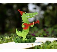 CUTPOPUP Carte d'anniversaire pop-up amusante en forme d'alligator pour enfants, adolescents - Superbe cadeau d'anniversaire pour les enfants, les amateurs de koala - Comprend une élégante enveloppe