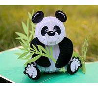 CUTPOPUP Carte d'anniversaire pop-up en forme de panda pour enfants, fils, neveu, enfants et adolescents - Une carte remarquable avec un design artistique - Merveilleux cadeau d'anniversaire pour les