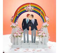 CUTPOPUP - Carte pop-up 3D pour couple LGBT - Pour couple LGBT - Carte pop-up pour mariage LGBT