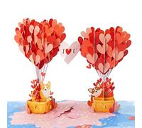 CUTPOPUP Corgi Couple - Carte pop-up de Saint-Valentin, carte d'anniversaire, carte d'amour pop-up 3D (Corgi Couple AirBalloon)