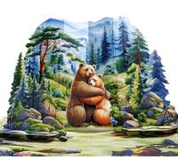 CUTPOPUP Couple d'ours Carte Anniversaire, Carte Saint Valentin, Carte Anniversaire de Mariage, Carte Anniversaire Femme, Carte Fete des Meres, Carte Fete des Peres US8-LO196FR