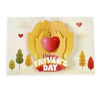 CUTPOPUP Daddy hands, Carte Fête des Pères Pop-Up, Vœux d'anniversaire 3D, Carte Fête des Pères pour Grand-père, papa, parrain, mari, fils (Mains de papa) SD241FR1520