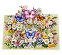 CUTPOPUP Daisy Butterflies, carte de fête des mères pop-up, carte de vœux d'anniversaire 3D, carte de fête des mères pour femme, maman, épouse, grand-mère, fille (Daisy Butterflies) SD225FR1520
