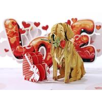 CUTPOPUP Golden Love, carte de Saint-Valentin pop-up, carte d'anniversaire, mariage, fiançailles, carte de vœux 3D (Golden Love) LO184FR1520