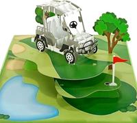 CUTPOPUP Golf, Moto classique, Carte pop-up Fête des pères, vœux d'anniversaire 3D, carte de fête des pères pour grand-père, papa, parrain, mari, fils SD186FR1520