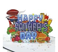 CUTPOPUP Happyfathersday, Carte pop-up pour la fête des pères, fête des pères, remerciement, anniversaire, carte de vœux 3D pour mari, fils, papa, grand-père (Happy Father's Day BBQ) SD212FR1520