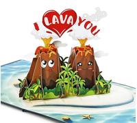 CUTPOPUP LavaU, carte d'anniversaire pop-up, Saint-Valentin, mariage, fiançailles, carte de vœux 3D (I Lava U) SD207FR1515