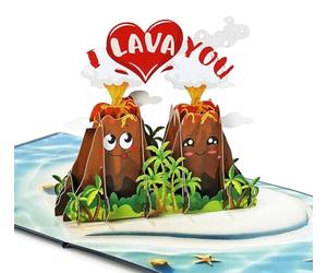 CUTPOPUP LavaU, carte d'anniversaire pop-up, Saint-Valentin, mariage, fiançailles, carte de vœux 3D (I Lava U) SD207FR1515