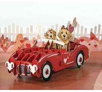 CUTPOPUP Love Car, Carte d'anniversaire pop-up, Saint-Valentin, Mariage, Fiançailles, Carte de vœux 3D (Love Car) LO176FR1520