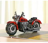CUTPOPUP Motorcycle, Moto classique, Carte pop-up Fête des pères, vœux d'anniversaire 3D, carte de fête des pères pour grand-père, papa, parrain, mari, fils SD248FR1520