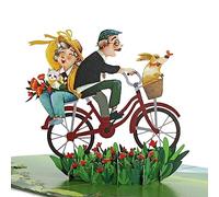 CUTPOPUP Old Couple - Carte d'anniversaire Pop Up, Carte de Retraite de Voeux de Mariage 3D (Vieux Couple) US8-58FR1520