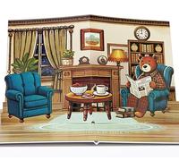 CUTPOPUP Papa Bear Reading, Carte pop-up 3D pour la fête des pères, pour grand-père, papa, parrain, mari, fils (Papa Bear Reading) SD237FR1520