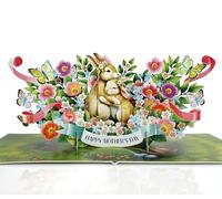 CUTPOPUP Rabbit Mama, carte de fête des mères pop-up, carte de vœux d'anniversaire 3D, carte de fête des mères pour femme, maman, épouse, grand-mère, fille (Rabbit Mama) SD230FR1520