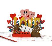 CUTPOPUP Valentines Love Text - Cartes de Saint-Valentin pop-up, carte aimée 3D (texte d'amour) US8-LO124FR1515