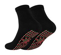 Cuts Packs Chaussettes chauffantes en tourmaline auto-chauffantes magnétiques confortables pour l'hiver Chaussettes en coton pour filles, Noir , taille unique