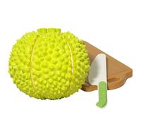 Cuttable Durian Toy For Kids - Simulation Fruit Playset For Children Ages 3+, 10 x 10 x 10 cm Réaliste Cuttable Durian With Cutting Board, Educational Kitchen Toy | Early Learning Interactive Play Set