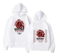 CUTTE Collection 50 Cent The Final Lap Tour | Sweat-Shirt À Capuche | Style Y2K Streetwear (Blanc,M)