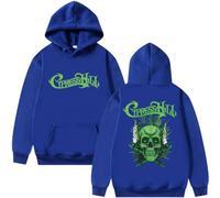CUTTE Inspiré par Cypress Hill Pull À Capuche | Sweat-Shirt Graphique Skeleton | Streetwear Hip Hop Oversized Unisexe (Bleu,TP)