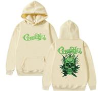 CUTTE Inspiré par Cypress Hill Pull À Capuche | Sweat-Shirt Graphique Skeleton | Streetwear Hip Hop Oversized Unisexe (Kaki,TP)