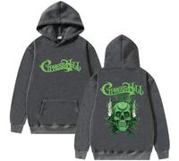 CUTTE Inspiré par Cypress Hill Pull À Capuche | Sweat-Shirt Graphique Skeleton | Streetwear Hip Hop Oversized Unisexe (Gris foncé,TG)