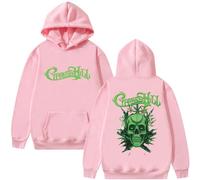 CUTTE Inspiré par Cypress Hill Pull À Capuche | Sweat-Shirt Graphique Skeleton | Streetwear Hip Hop Oversized Unisexe (Rose,TG)