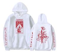 CUTTE Inspiré par Lorna Shore | Sweat-Shirt Red Wedding Dress | Style Métal Core Homme (Blanc,Grand)