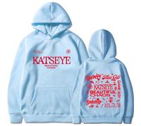 CUTTE Katseye Beautiful Chaos Sweat À Capuche | Collection Officielle | Pull Unisexe Manches Longues (Bleu Clair,M)