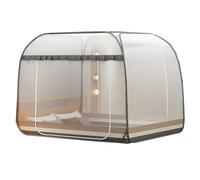 CUTTE Moustiquaire pop-up Ciel de lit d'été pliable portable Installation gratuite Bed Dream Tents Tente de couchage pour lits simples à king size, gris, 200 x 220 cm