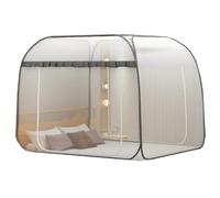 CUTTE Moustiquaire pop-up Ciel de lit d'été Pliable Portable Moustiquaire Installation Grise 150 x 200 cm